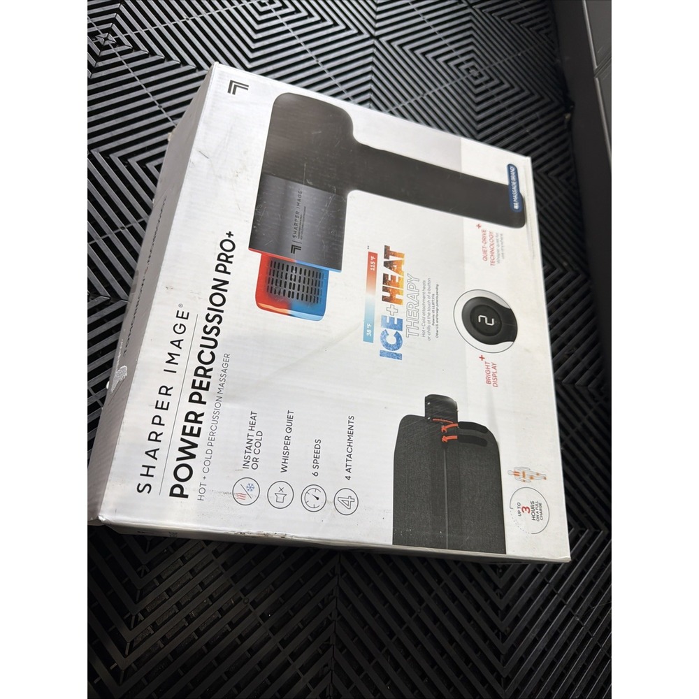 Sharper Image Power Percussion Pro+ Hot + Cold Percussion Massager Pre Owned